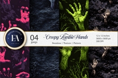 Rising Zombie Hands Creepy Ground Seamless Digital Paper Product Image 1