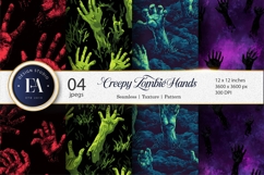 Zombie Hands Creepy Rising Ground Seamless Digital Paper Product Image 1
