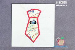 Red Color Tie Made As The Cartoon Applique Product Image 1