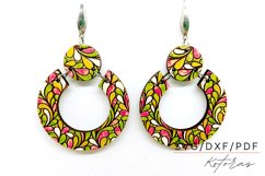 Flower Engraved Earrings Digital Download Product Image 2