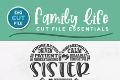 Sister svg, a sister svg heart design for sister's day Product Image 2