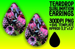 Energetic Pop Art Teardrop Earring Design Graphics Product Image 1
