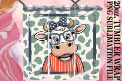 PRESENT OF HAPPINESS 20oz TUMBLER WRAP, Cute Cow Product Image 1