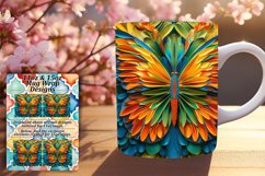 Vibrant Springtime Butterfly Mug Wrap Product Image 1