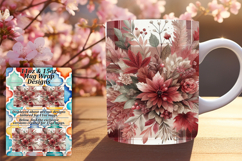 ARTISTIC PNG for 11oz Mug Wrap , Autumn Flower Product Image 1