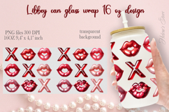 Valentines pattern Libbey Can Glass Wrap 16oz design BUNDLE Product Image 8