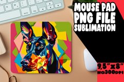 Radiant Colorful Dog Mouse Pad Sublimation PNG Product Image 1