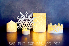Christmas lantern svg bundle, paper snowflake template Product Image 1