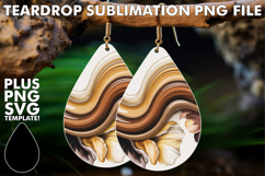 RADIANT Teardrop Earrings Sublimation, Pattern Product Image 1