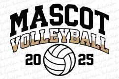 Mascot Volleyball SVG | SVG Cut files | Cricut Product Image 1