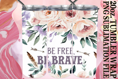 Vibrant Nights 20oz tumbler wrap, Flower Quote Product Image 1