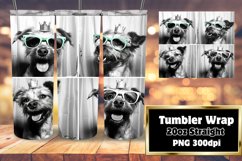 Adorable Funny Dog Art Tumbler Wrap 20oz Product Image 1