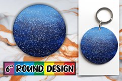 Glittering Blossom Sparkle Sublimation Circle: Keychain, Coa Product Image 1