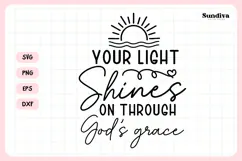 Christian Memorial Quote SVG | Your Light Shines Product Image 3