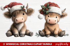 Whimsical Christmas Clipart | Cute Festive Holiday PNG Product Image 1