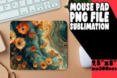 Beautiful 3D Marble and Flower Mouse Pad Design Product Image 1