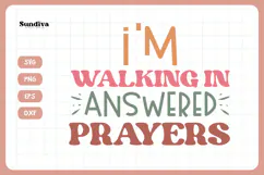 Christian Quote SVG - Faith Saying | Answered Prayers Product Image 3