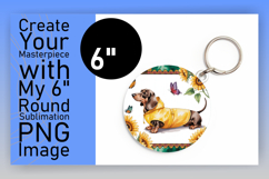Trendy Circle Design Sublimation Artwork , Cute Dog Product Image 1