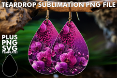 Unique TEARDROP Earrings Magic PNG, Leopard Prints Product Image 1