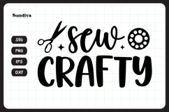 Funny Sewing Quote SVG For Sewist | Sew Crafty Product Image 3