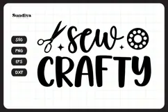 Funny Sewing Quote SVG For Sewist | Sew Crafty Product Image 3