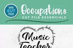 Music Teacher svg - a school music teacher svg for crafters Product Image 2