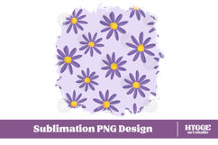 Retro Flowers Background Png Floral Paper Sublimation Splash Product Image 1