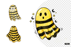 Doodle Halloween Ghosts PNG Product Image 1