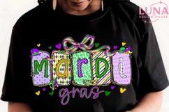 Brushstroke Mardi Gras PNG, Fleur De Lis Coquette PNG Product Image 4