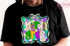 Mardi Gras Carnival PNG, Coquette Bow, Mardi Gras Y’all Png Product Image 6