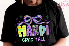 Brushstroke Mardi Gras PNG, Fleur De Lis Coquette PNG Product Image 1