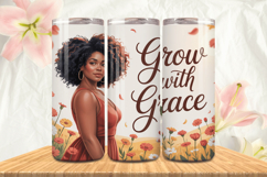 Black Girl Magic Black Woman Positive mind 20oz Tumbler wrap Product Image 1