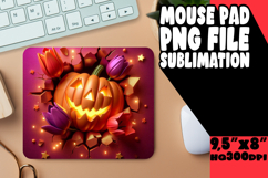 COZY MOUSE MAT INSPIRATIONAL SUBLIMATION, 3D Pumpkin Product Image 1
