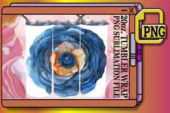 Springtime Denim Floral Tumbler Wrap 20oz Product Image 1