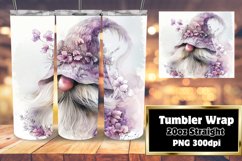 Charming Watercolor Gnome 20oz Tumbler Artwork Product Image 1
