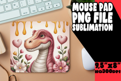 Bright Mouse Pad Design Sublimation, Cute Dino Product Image 1