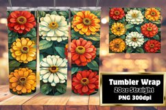Vibrant Floral Festival 20oz Tumbler Wraps - Sublime Sublima Product Image 1