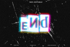 End Text Effect - Glitch and Chromatic Style Product Image 1