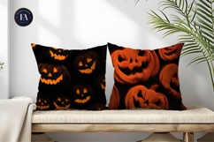 Halloween Pumpkins Pattern Seamless Tileable Digital Paper Product Image 2