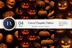 Halloween Pumpkins Pattern Seamless Tileable Digital Paper Product Image 1