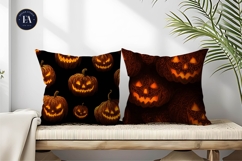 Carved Pumpkins Seamless Tileable Halloween Digital Paper Product Image 2