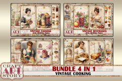 Vintage cooking junk journal,cookbook Pages recipe Bundle Product Image 1