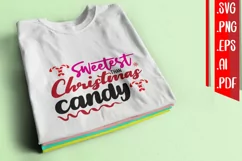 Sweetest than Christmas Candy svg eps ai png pdf Product Image 1