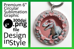 Creative Round Design for Coasters , Cute Dino Product Image 1