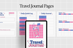 Travel Journal Pages Printable &amp; Digital Use PDF Product Image 1