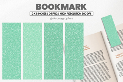 Aqua Mint Glitter Bookmark PNG, Bookmark Sublimation Product Image 1