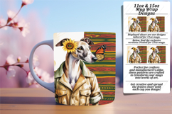 Creative 15oz Png Mug Wrap Template , Cute Dog Product Image 1