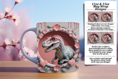 SOPHISTICATED 11oz Mug Wrap PNG , Cute Dino Product Image 1