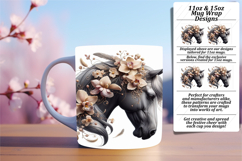 Classy Png Mug Wrap Design 15oz , Horse Product Image 1