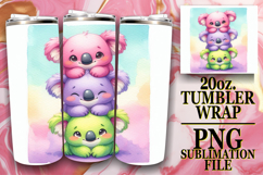 HAPPY ADVENTURES 20oz TUMBLER WRAP, Cute Animals Product Image 1